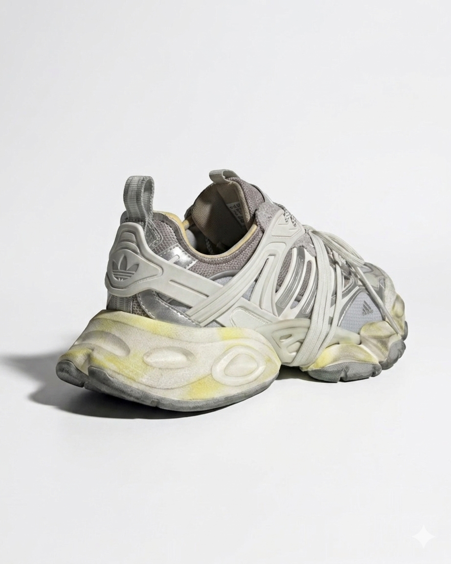 Adidas XLG Runner Deluxe Sneaker Uomo Grigio Effetto Sporco