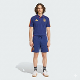Adidas Completino Polo Spagna Uomo Blu Strisce Gialle Rosse