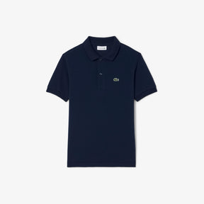 LACOSTE Polo In Cotone Piqué Bambino/Bambina Basic Blu