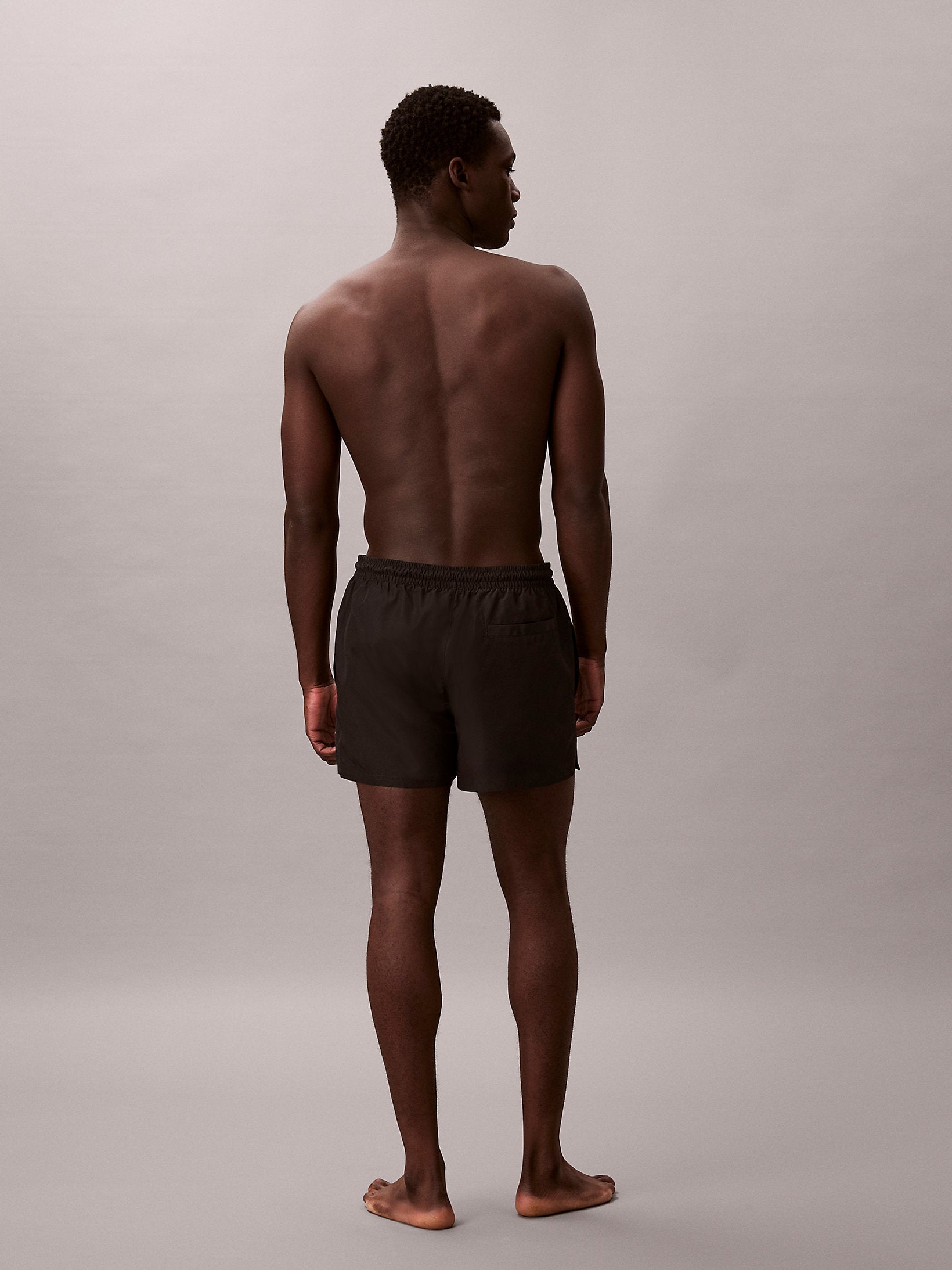 Calvin Klein Costume Da Bagno Con Logo Piccolo Nero/Bianco