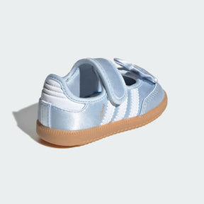 ADIDAS Samba ballerina  Baby Bambina Collaborazione Disney Jane Azzurra Con Fiocco Azzurra Strisce Bianche