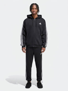 ADIDAS Tuta Felpata Con Zip Con Cappuccio 3 Stripes Essential Nera/Bianca 2026/2027