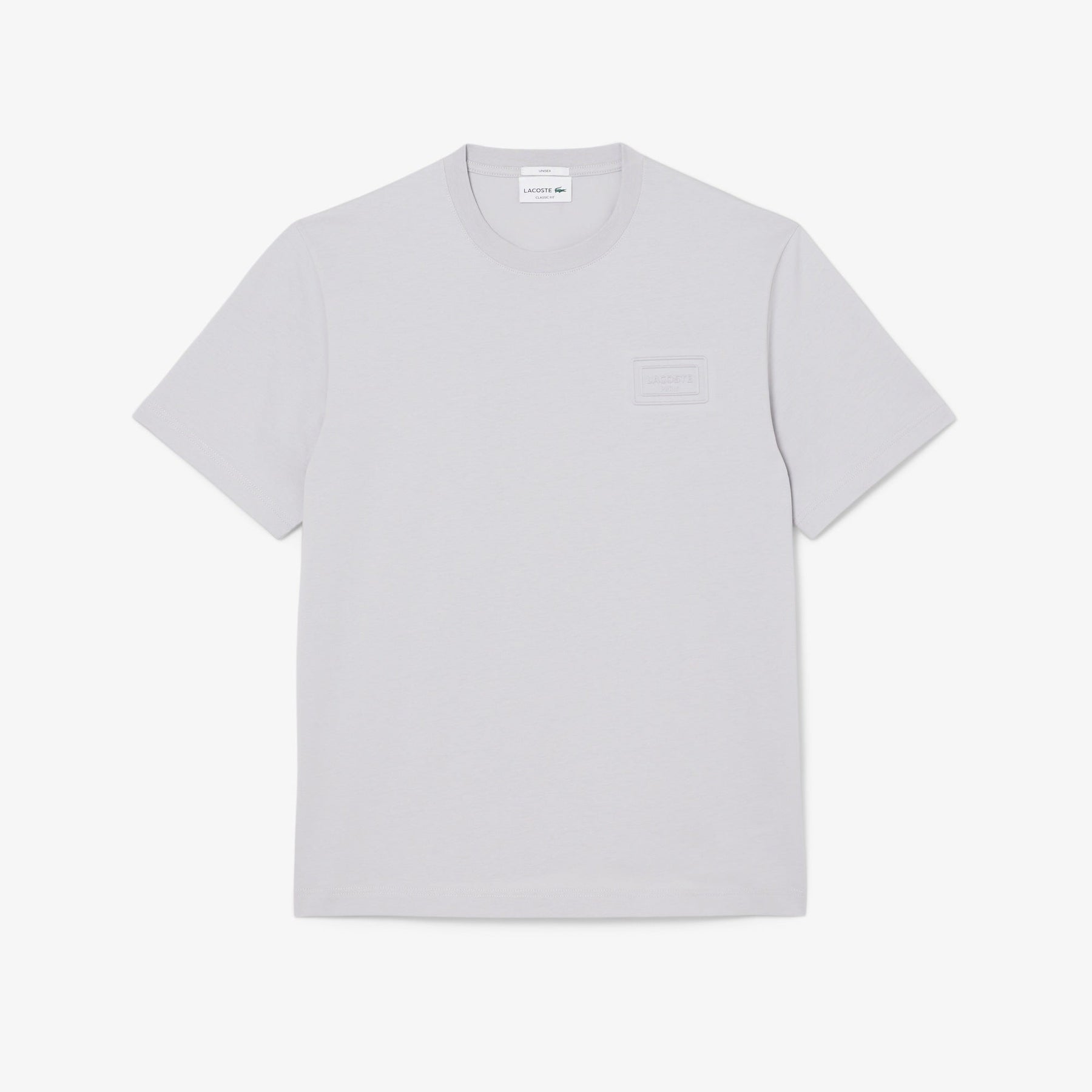 LACOSTE Completino con Logo Goffrato Tono Su Tono Grigio