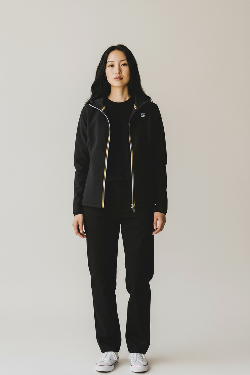 K-WAY DONNA GIUBBOTTO LYLY WARM DOUBLE FACE NERO-VERDE 25/26