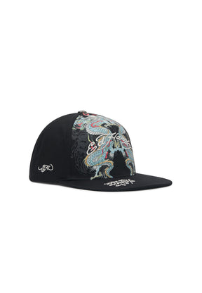 ED HARDY Cappello Visiera Dritta Con Serpenti Colorati Nero