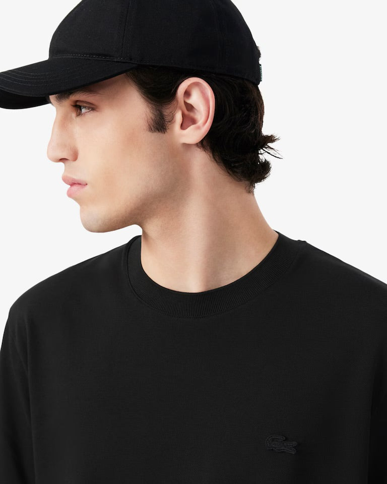 LACOSTE T-Shirt in Piquè di Cotone Pima Nera