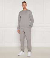 ARMANI Ea7 Tuta Completa Felpata Modern Fit Logo Retro Grigio 25/26