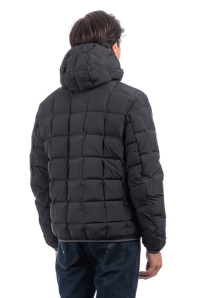 BLAUER Giubbotto Uomo Piumino Invernale a Quadretti Nero