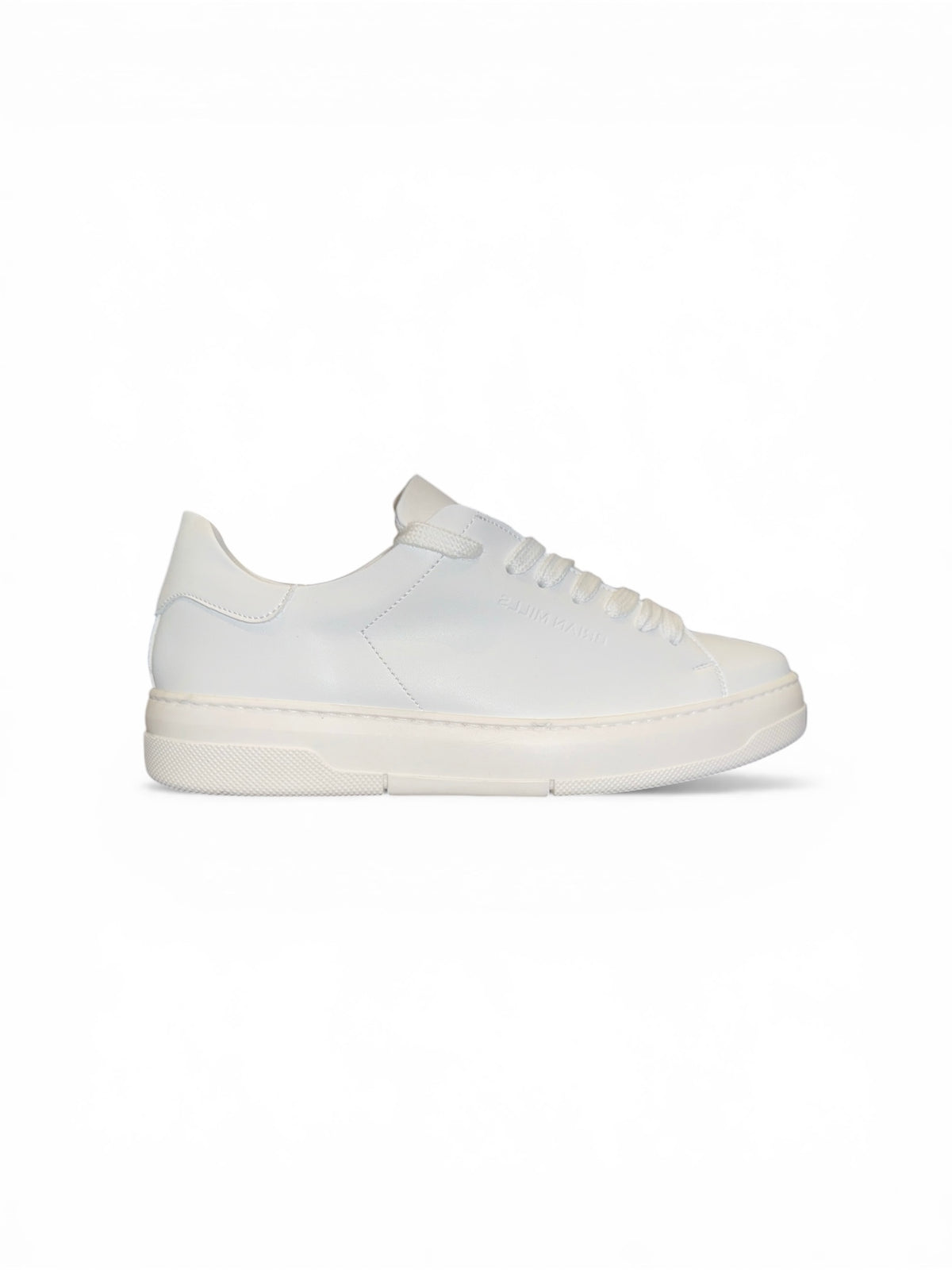 BRIAN MILLS Sneaker In Pelle Total White SS26
