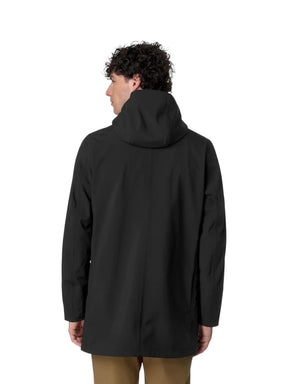 K-WAY Giubbotto Lungo Marlyn Bonded Con Cappuccio Nero