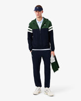 LACOSTE Tuta Leggera In Microfibra Con Cappuccio e Logo Laterale Spalla bianco/verde/blu