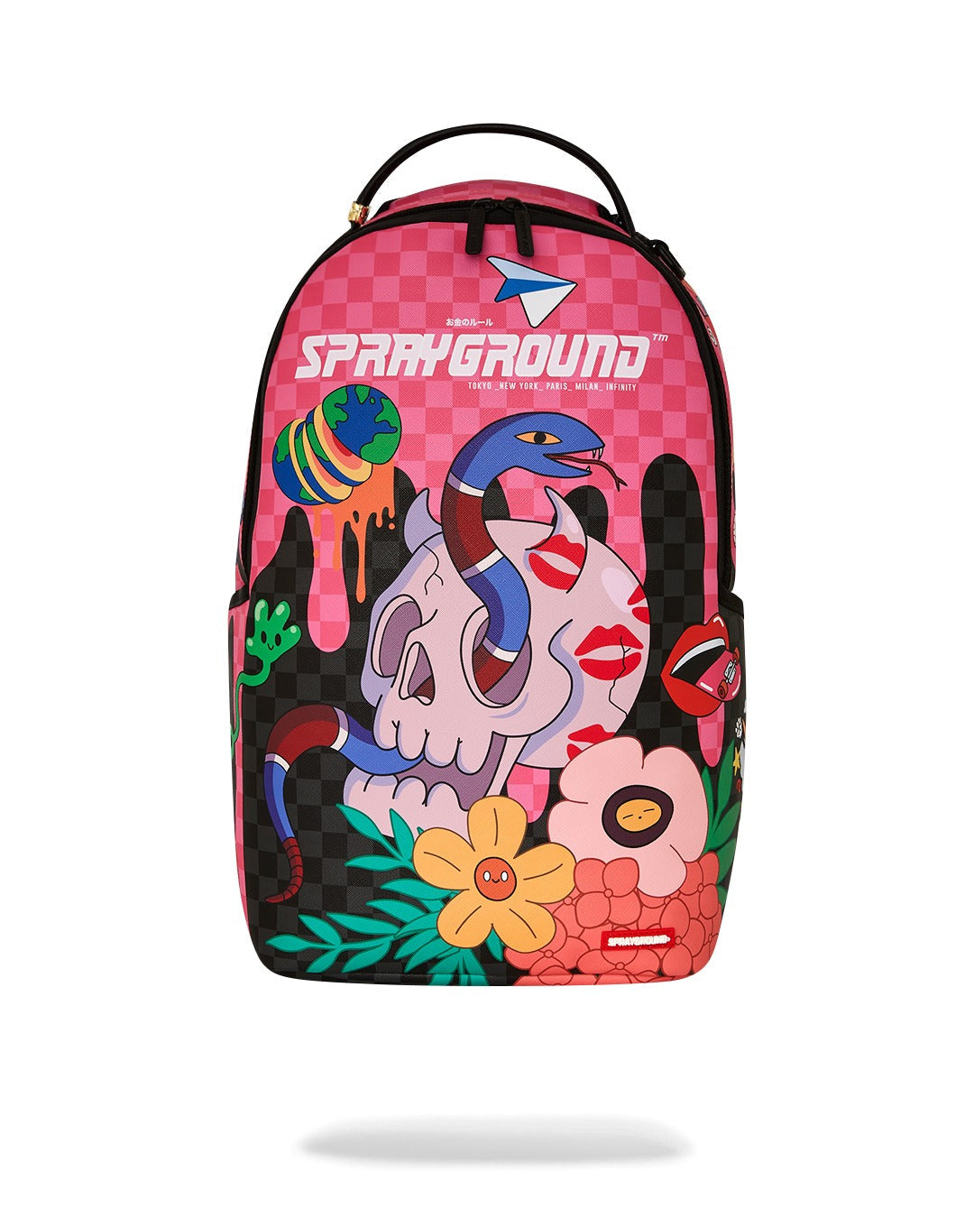 SPRAYGROUND Zaino In Pelle WTF SKULL DRIP DLXSV BACKPACK