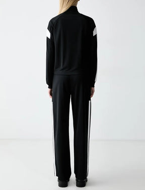 ADIDAS Tuta Completa Con Zip Donna Nero/Bianco