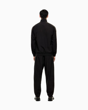 EMPORIO ARMANI Tuta Leggera In Microfibra Imbottita Con Zip Nera Con Dettagli Oro 25/26