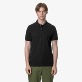 K-WAY Polo Amede Pique Logo Tono Su Tono Nera
