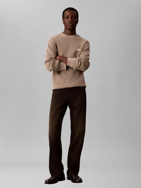 CALVIN KLEIN Maglione In Cotone Basic Beige 26/27