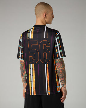 AUSTRALIAN Completino Mod. Soccer T-Shirt e Pantaloncino Nero Dettagli Arancio/Verde SS26