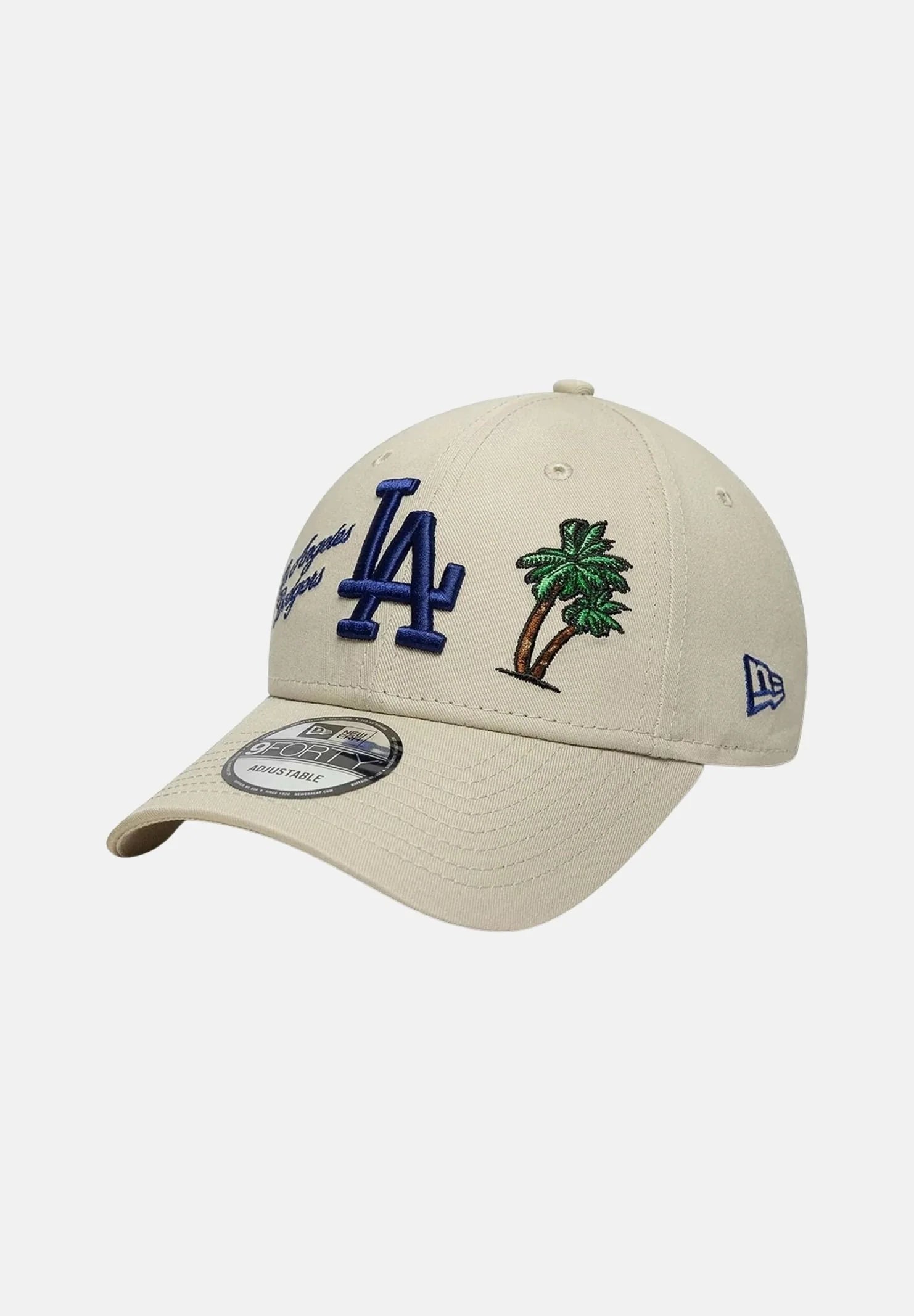 NEW ERA Cappello Visiera Curva Logo LA Beige/Blu
