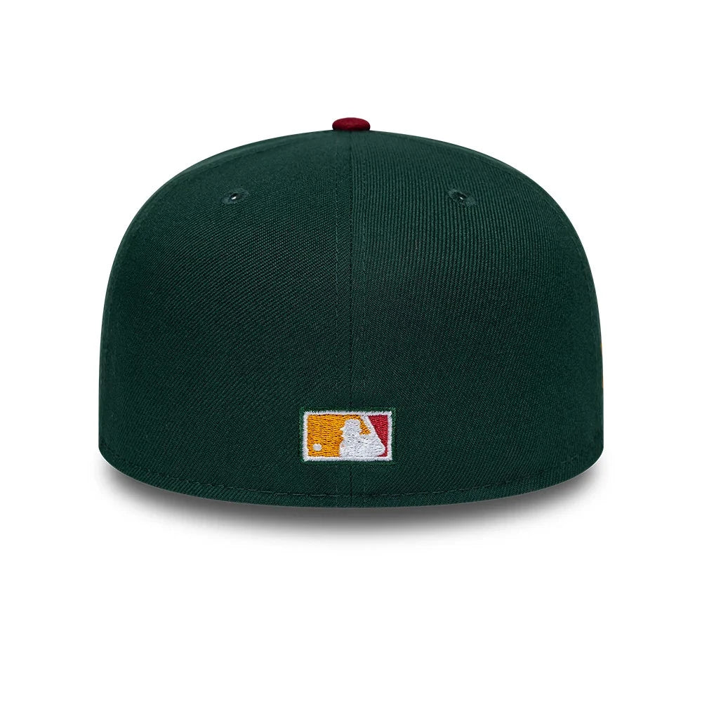 NEW ERA Cappello Mariners con visiera Dritta 59 Fifty Verde/Rosso Con Logo Giallo
