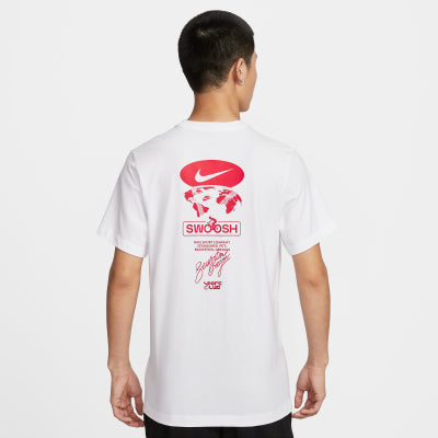 NIKE T-shirt Logo Swoosh In Cotone Bianca