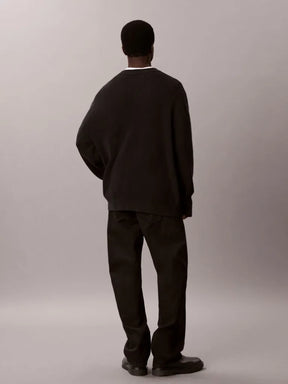 CALVIN KLEIN Maglione In Cotone Basic Nero 26/27