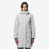 K-WAY DONNA GIUBBOTTO LUNGO BIANCO STHEPY BONDED