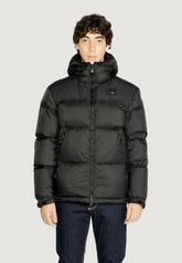 BLAUER Giubbotto Uomo Invernale Con Scritta Sul Cappuccio Nero