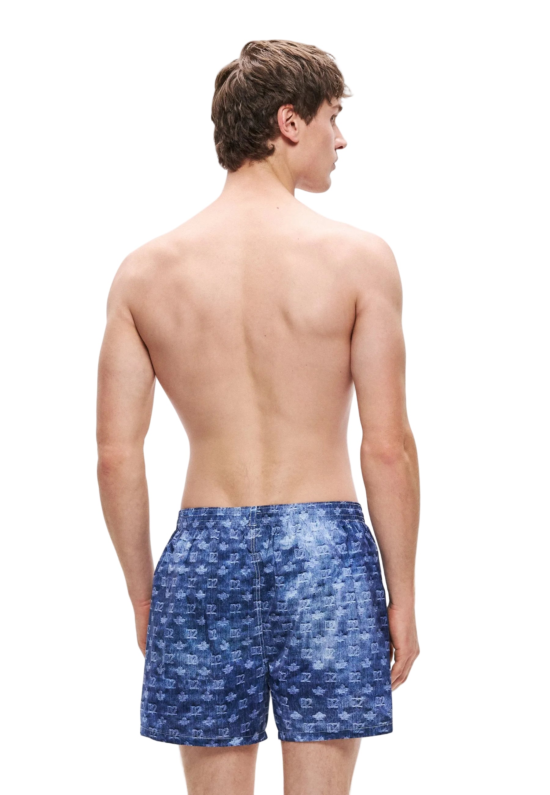 DSQUARED2 Costume Da Bagno Monogram Blu