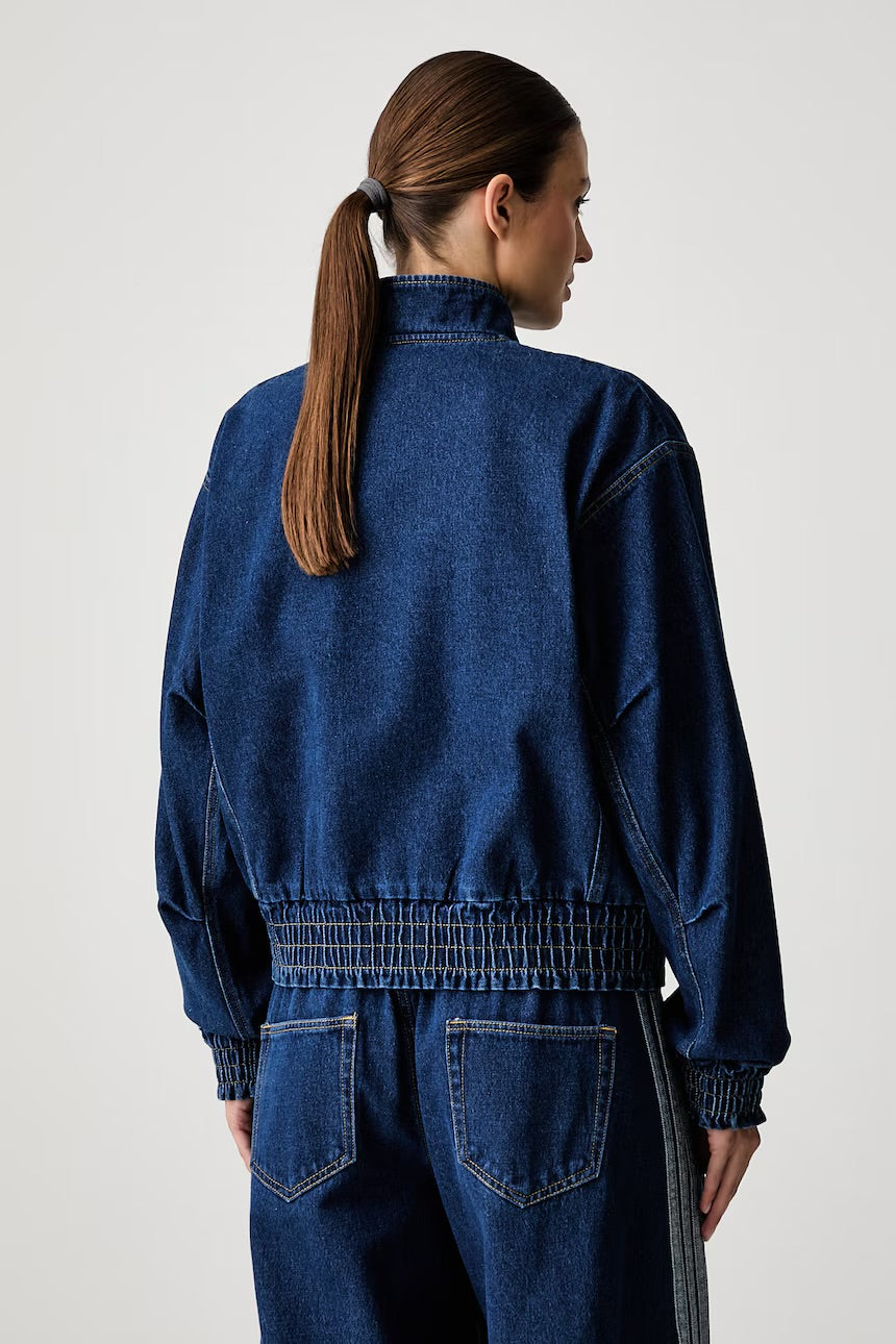 ADIDAS Donna Coordinato In Denim Blu Fondo Largo