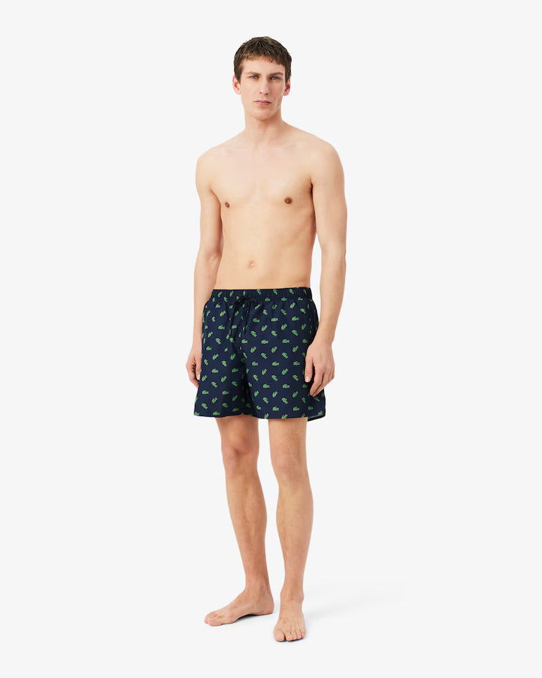 LACOSTE Costume Blu Con Loghi Verdi
