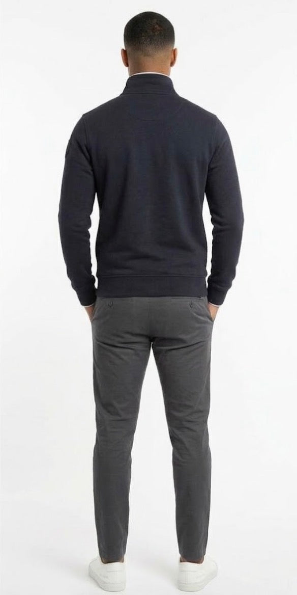 BLAUER Felpa Con Zip Senza Cappuccio Blu