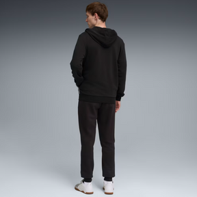 PUMA Tuta In Cotone Garzato Con Zip e Cappuccio Nera/Grigia