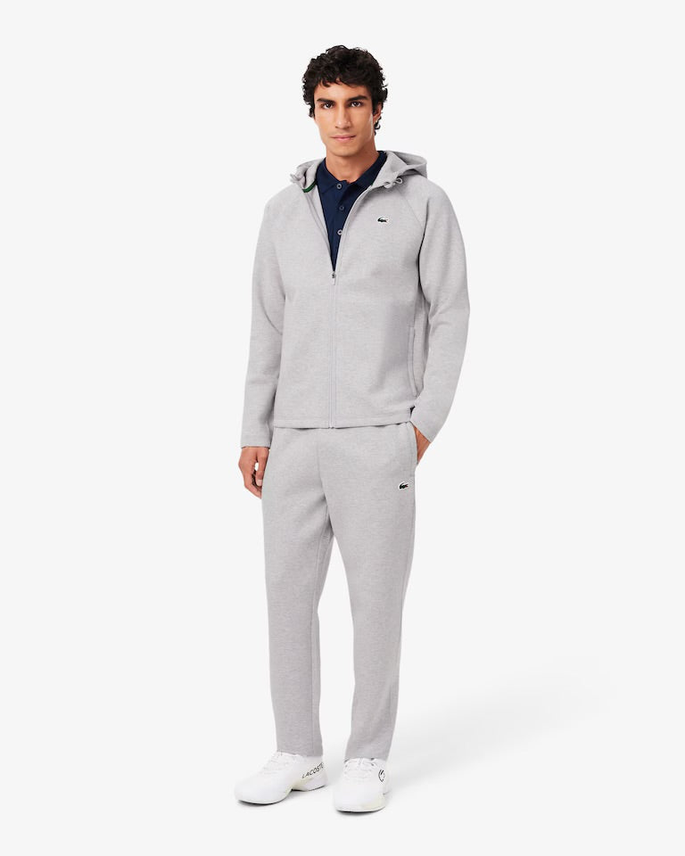 LACOSTE Tuta Completa Interlock Con Zip e Cappuccio Grigia