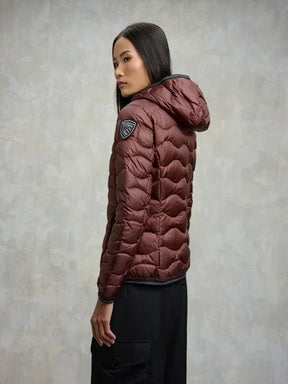 BLAUER Giubbotto Donna Piumino Ondulato Bordeaux