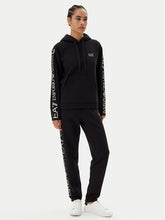 EMPORIO ARMANI Tuta Completa Con Cappuccio Donna Nero/Argento