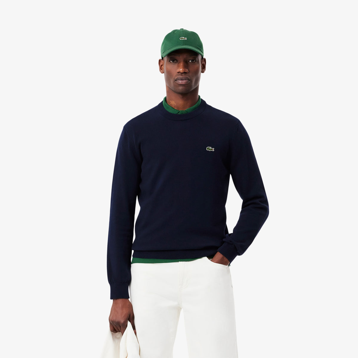 LACOSTE Maglioncino In Cotone Blu AH0128 166
