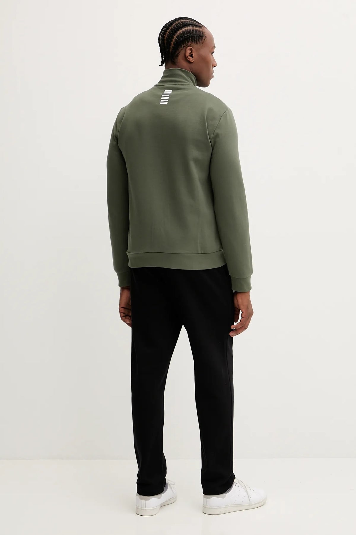 ARMANI Ea7 Tuta Completa Con zip Felpata Verde/Nera 25/26