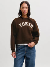 JJXX Jxtantum Terry Patch Felpa Girocollo Marrone donna AW26