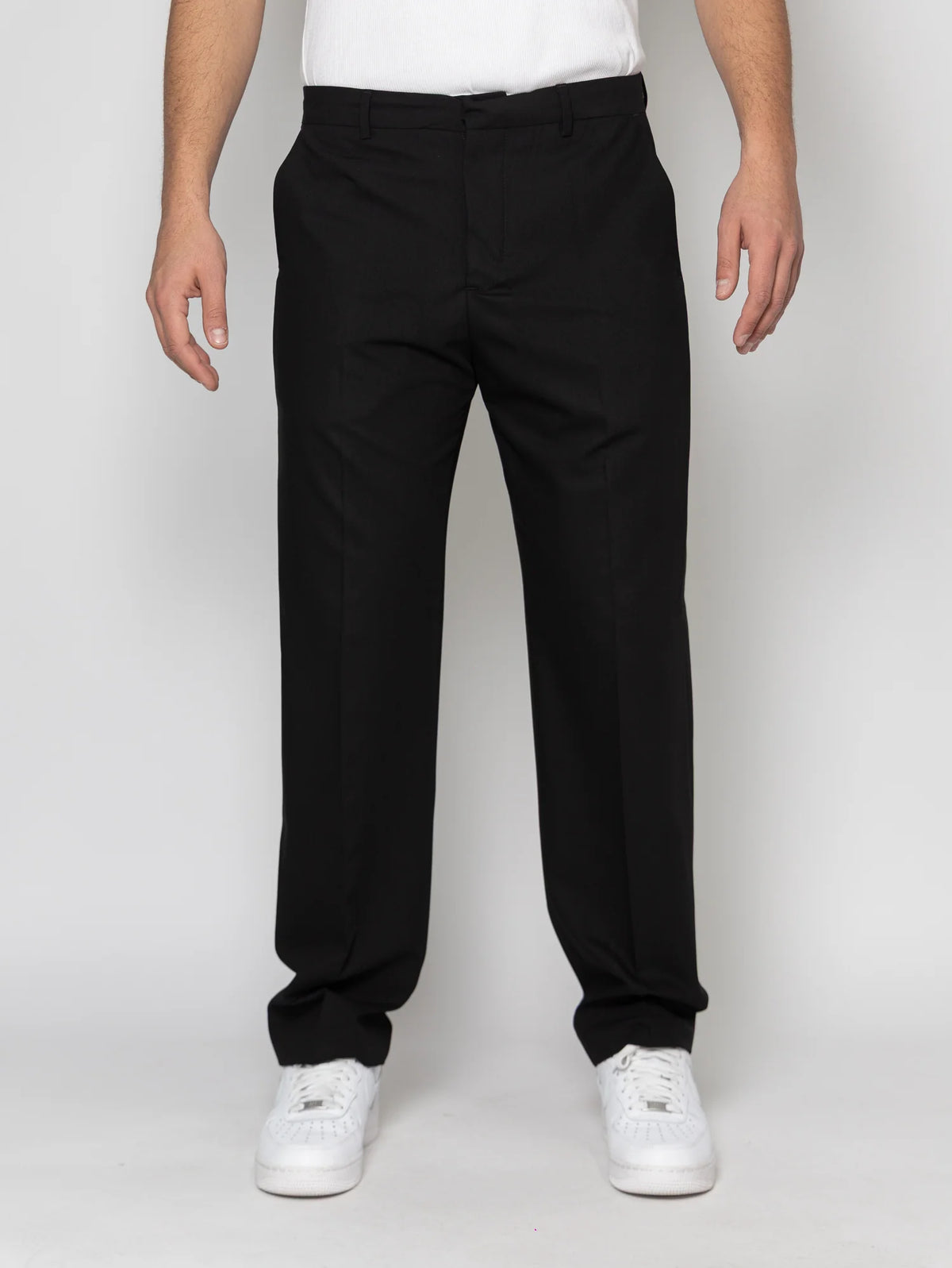 SOLDIER Pantalone Sartoriale Nero Fondo Largo