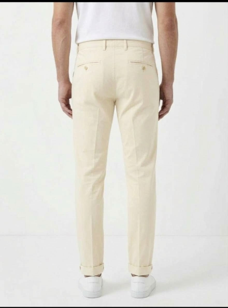 PIZETAONE Pantalone T.A. Skinny Panna