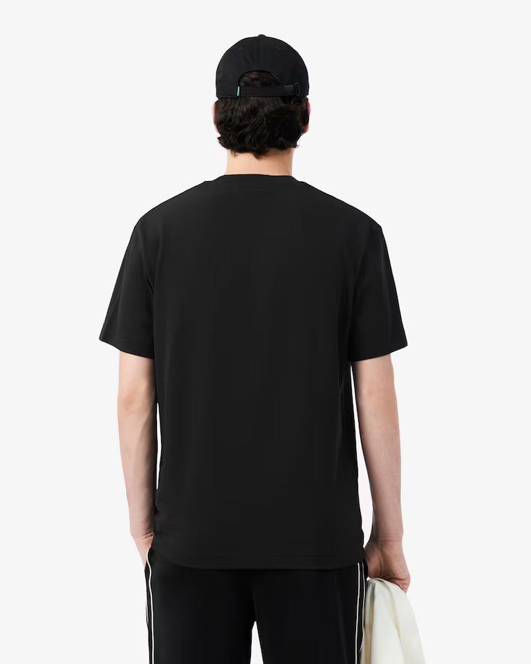 LACOSTE T-Shirt in Piquè di Cotone Pima Nera