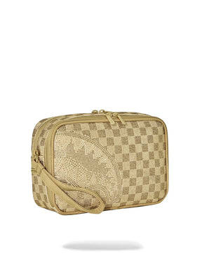 SPRAYGROUND Pochette TONE GOLD TRINITY TOILETRY BRICK Oro