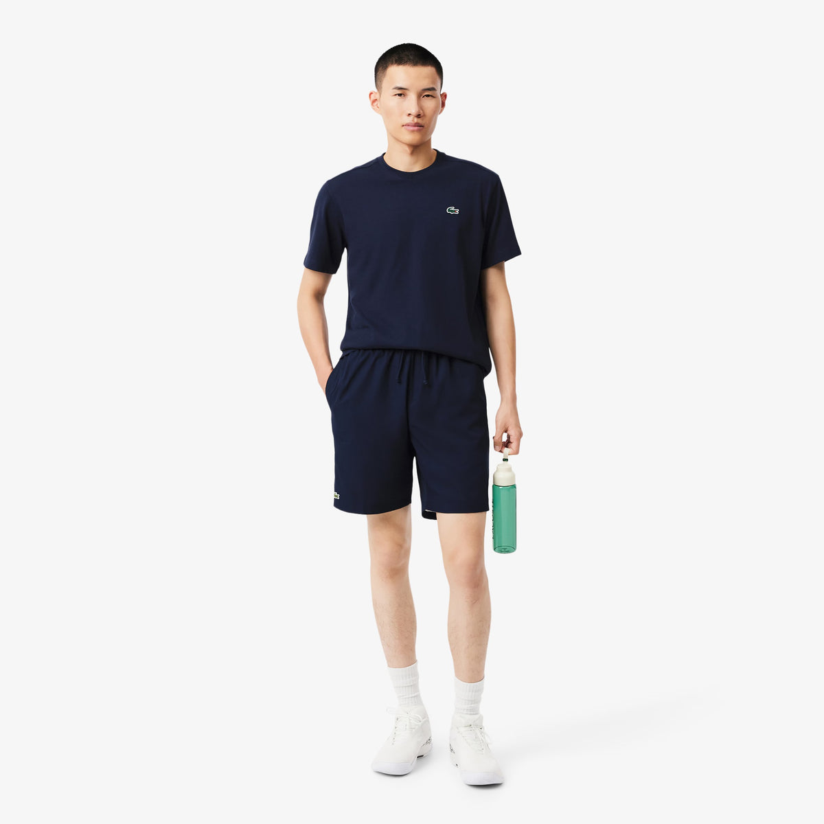 LACOSTE Pantaloncino In Cotone Basic Blu