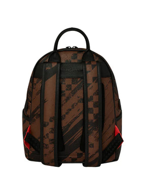 SPRAYGROUND Zaienetto In Pelle Smeared Grunge Marrone