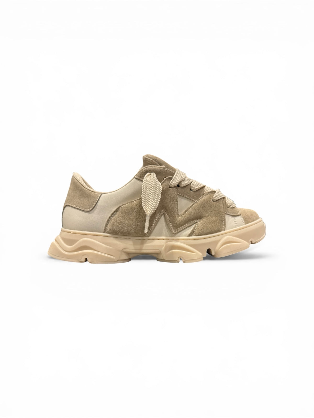 BRIAN MILLS Sneaker Con Inserti In Camoscio Beige SS26