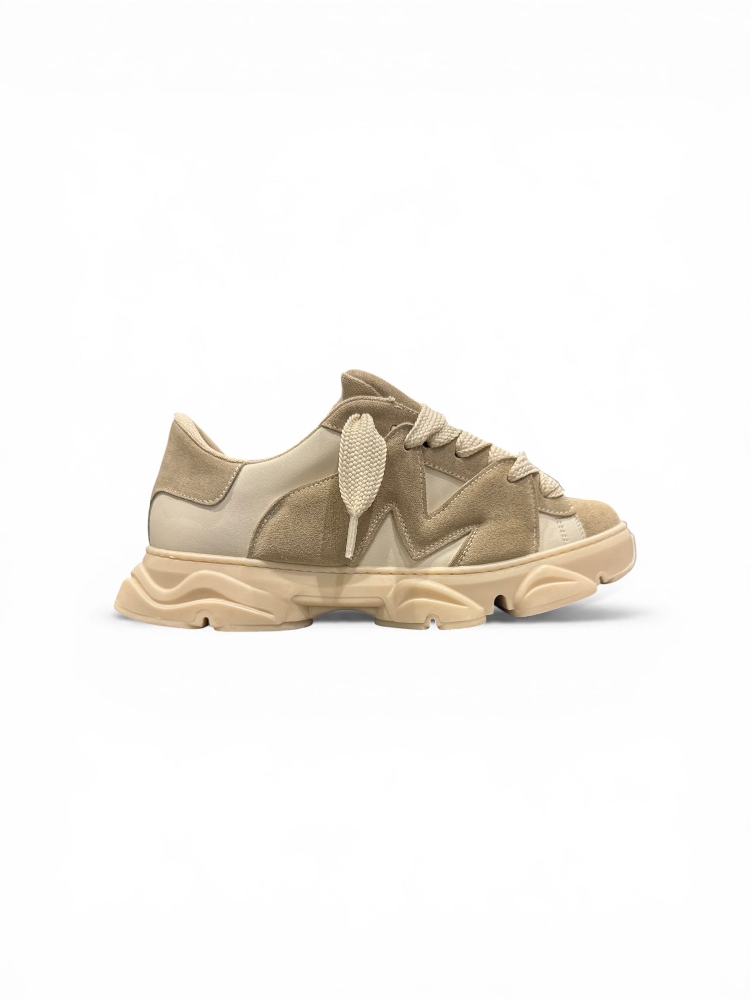 BRIAN MILLS Sneaker Con Inserti In Camoscio Beige SS26