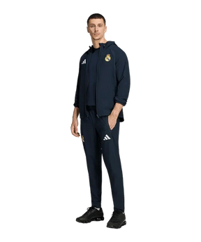 ADIDAS Tuta Completa Real Madrid Con Cappuccio e Zip Blu