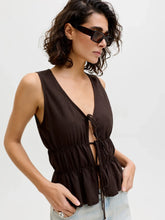 JJXX DONNA JXALMIRA COORDINATO CANOTTA/PANTALONE MARRONE SS26