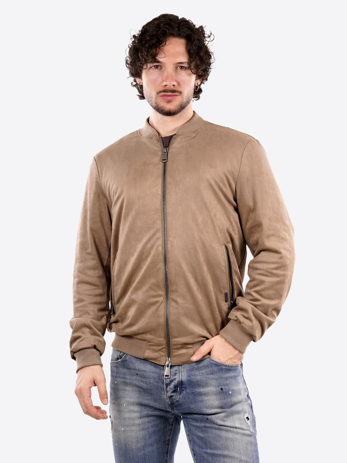 GIANNI LUPO Giacca In Renna Beige
