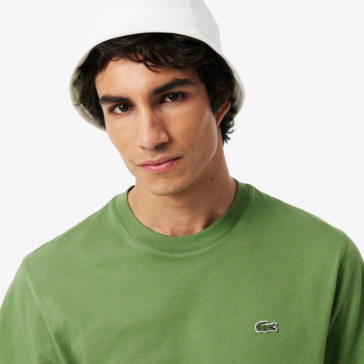 LACOSTE T-Shirt In Cotone Verde